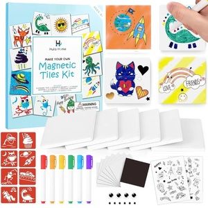 Magnetic Mini Tile Art Kit W/ Markers